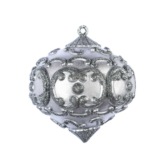 Vickerman 6" Gunmetal Antique Glitter Christmas Ornament