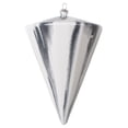 thumbnail image 1 of Vickerman 6"(H) x 4"(W) Gray/White Marble Cone Christmas Ornament, Set of 3, 1 of 2
