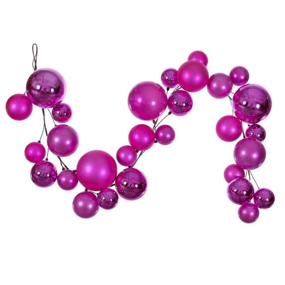Vickerman 6' Hot Pink Extra Large Ball Branch Garland