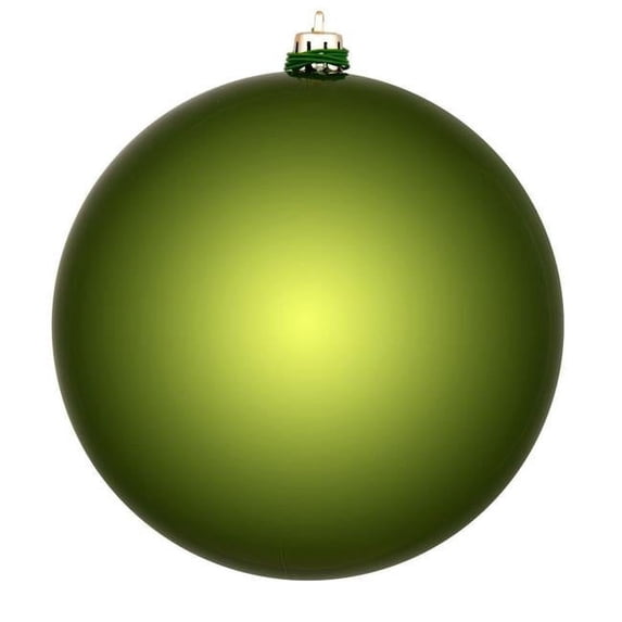 Vickerman 6" Juniper Green Shiny Ball Ornament, 4 per Bag