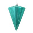 thumbnail image 1 of Vickerman 6" Matte Teal Cone Ornament, 3 per bag., 1 of 1