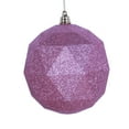 thumbnail image 1 of Vickerman 6" Mauve Geometric Ball Ornament Featuring a Glitter Finish. Comes 4 per bag, 1 of 2