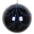 thumbnail image 1 of Vickerman 6" Midnight Blue Candy Finish Curtain Ornament with Glitter Accents, 3 per Bag, 1 of 4