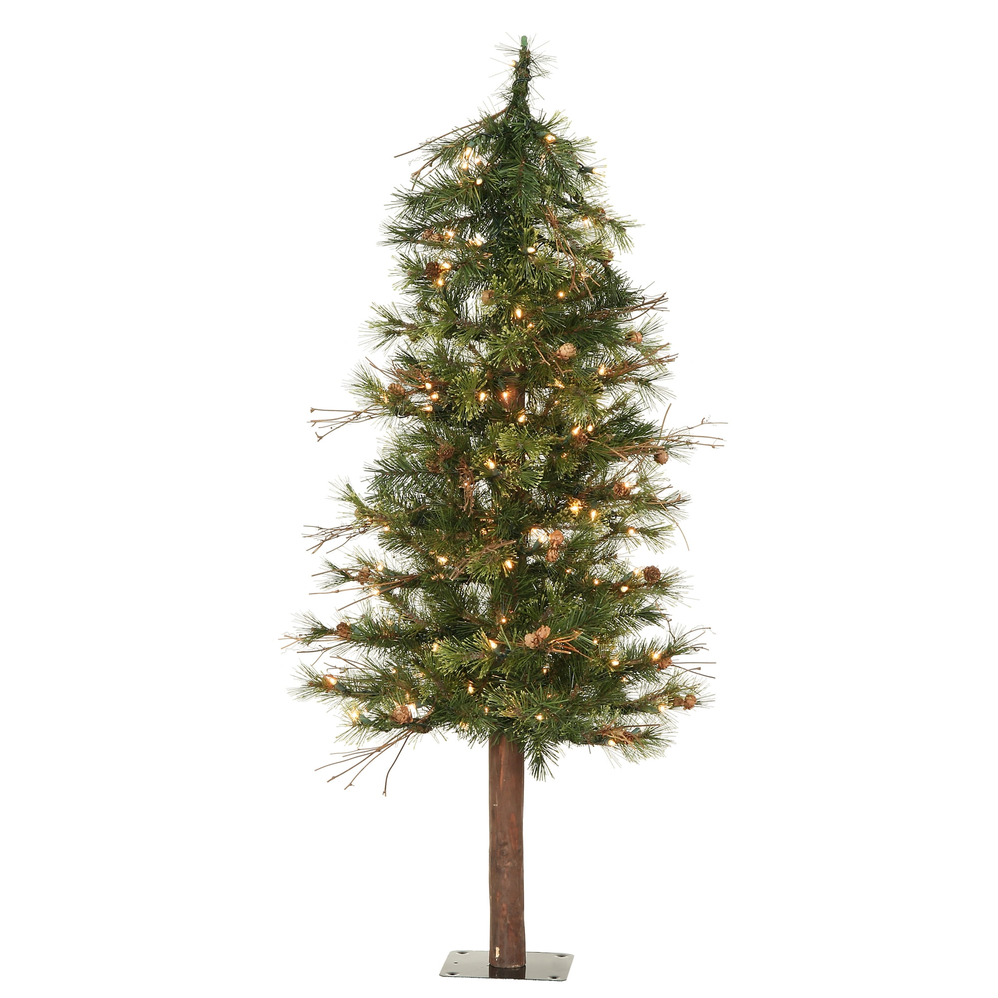 6' Green Pine Artificial Christmas Tree with Clear Lights