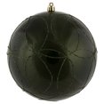 thumbnail image 1 of Vickerman 6" Moss Green Candy Ornament with Circle Glitter Pattern, 3 per Bag, 1 of 7