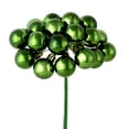 thumbnail image 1 of Vickerman 6" Moss Green Shiny Ball Ornament Christmas Pick, Pack of 2, 1 of 3
