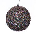 thumbnail image 1 of Vickerman 6" Multi-color Durian Sequin Glitter Ball Christmas Ornament, 4 pieces per bag, 1 of 4