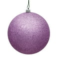 thumbnail image 1 of Vickerman 6" Orchid Glitter Ball Christmas Ornament with Drilled and Wired Cap, 4 per Bag, 1 of 2