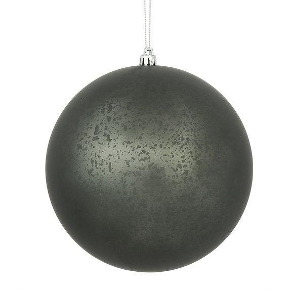 Vickerman 6" Pewter Matte Mercury Ball Ornament, 4 per Bag