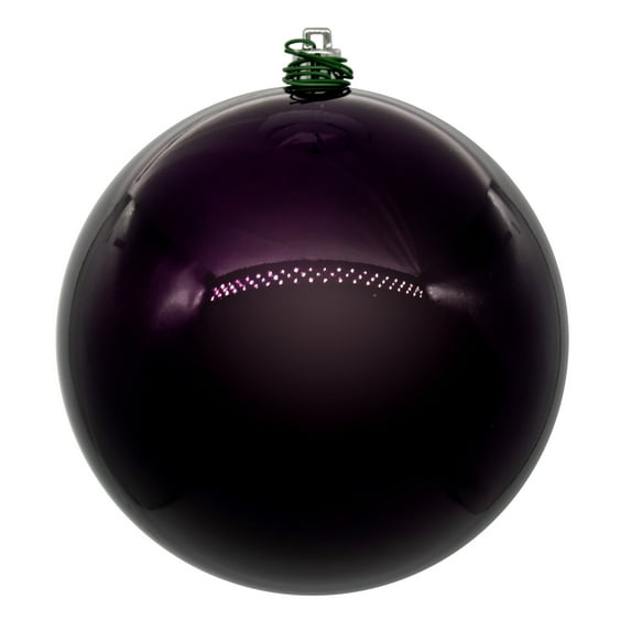 Vickerman 6" Plum Pearl UV Drilled Ball Ornament, 4 per bag.