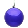 thumbnail image 1 of Vickerman 6" Purple Shiny Ball Ornament, 4 per Bag, 1 of 2