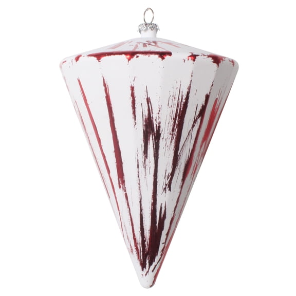 Vickerman 6" Red Brushed Cone Christmas Ornament, Set of 4