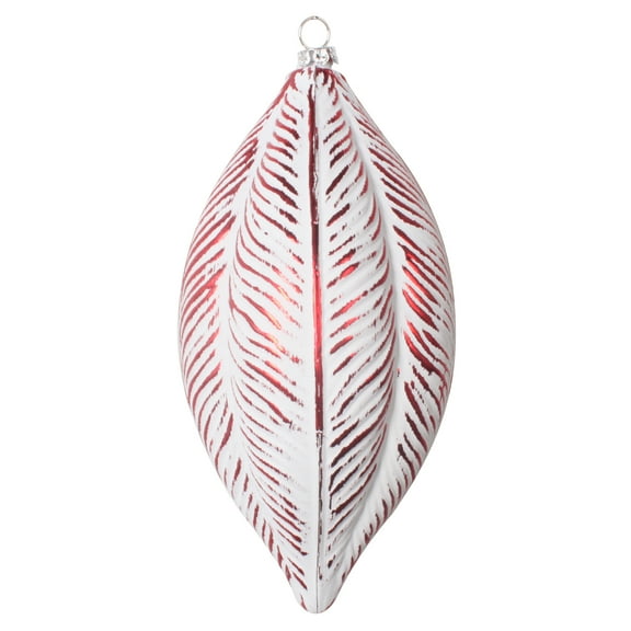 Vickerman 6" Red Brushed Feather Christmas Ornament, Set of 3