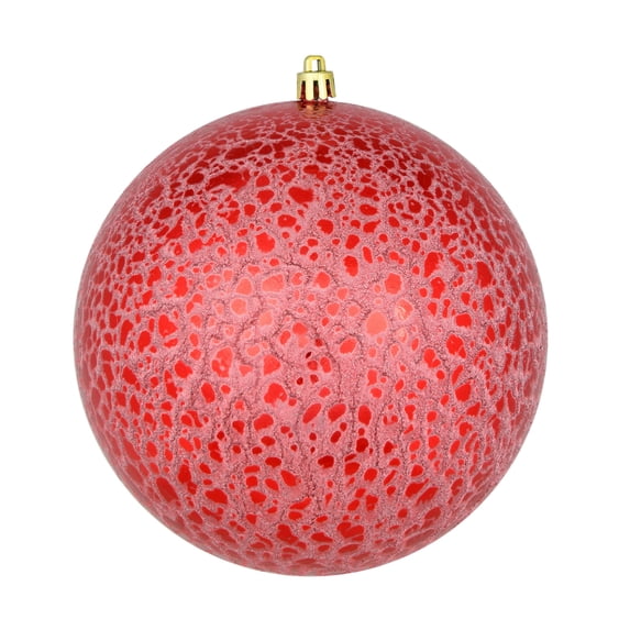 Vickerman 6" Red Crackle Ball Ornament, 4 per Bag