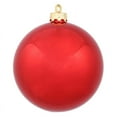 thumbnail image 1 of Vickerman 6" Red Shiny Ball Ornament, 4 per Bag, 1 of 7