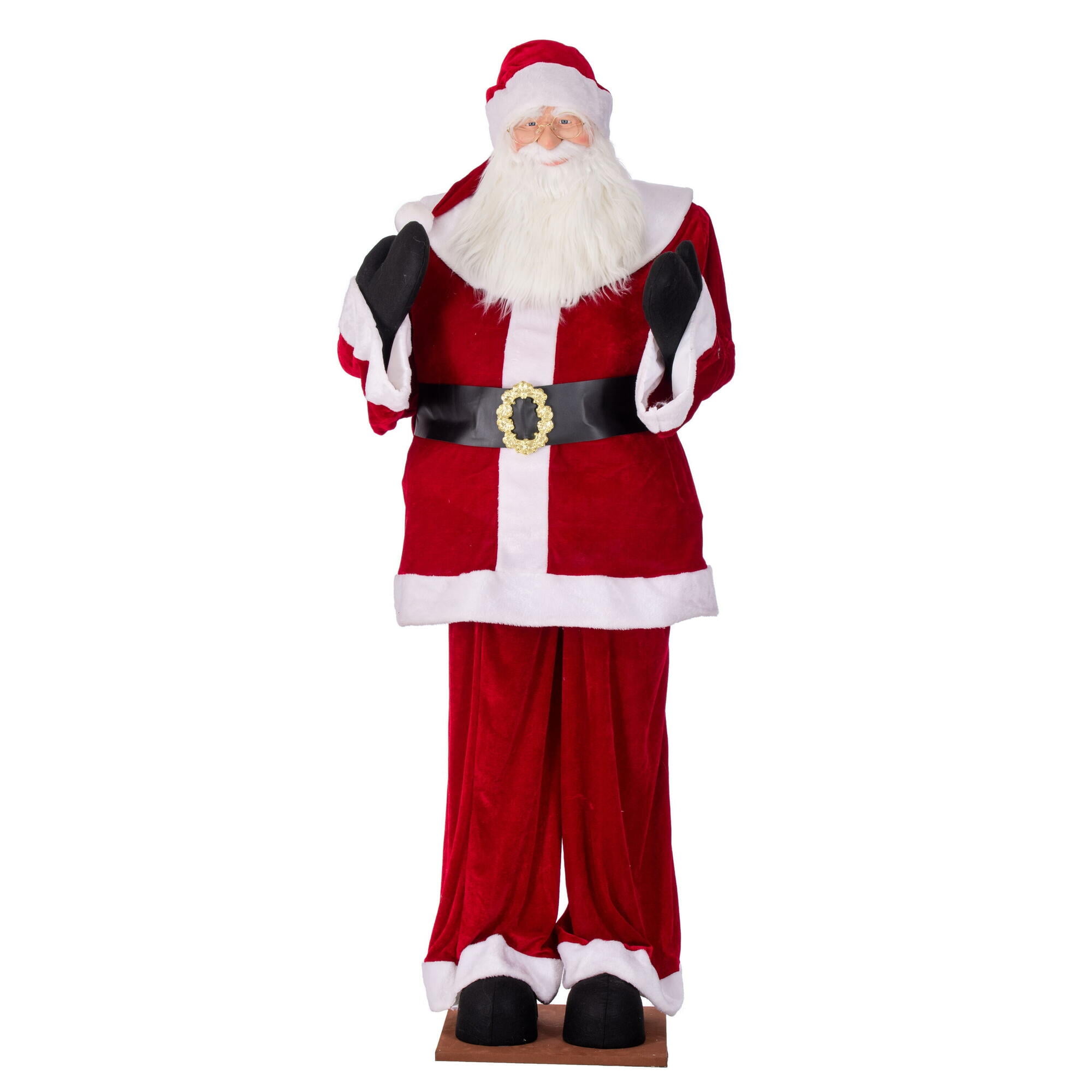 6-Foot Red Velvet Santa Claus Holiday Figurine