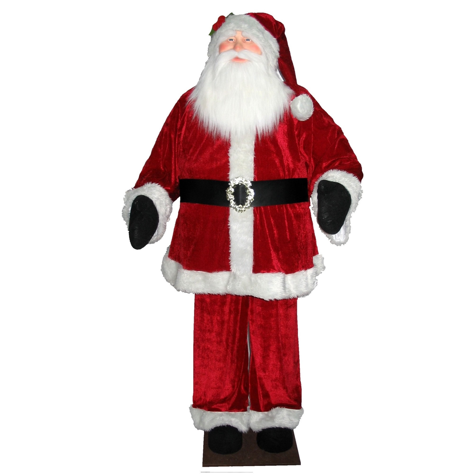 6-Foot Red Velvet Santa Claus Holiday Figurine