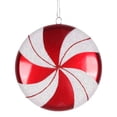 thumbnail image 1 of Vickerman 6" Red-White Swirl Flat Candy Christmas Ornament, 1 of 5