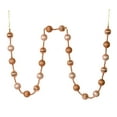 thumbnail image 1 of Vickerman 6' Rose Gold Stripe Ball Ornament Christmas Garland, 1 of 1