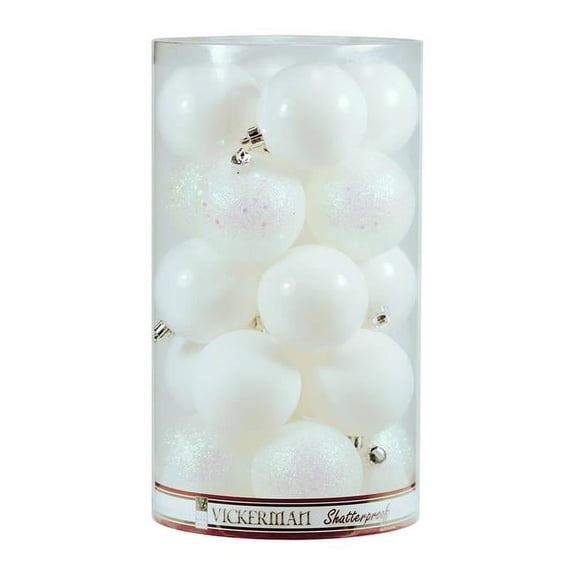 Vickerman 6" Sea Blue 4-Finish Ball Ornament Assortment, 4 per Box