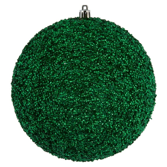 Vickerman 6" Seafoam Green Beaded Ball Ornament, 4 per Bag