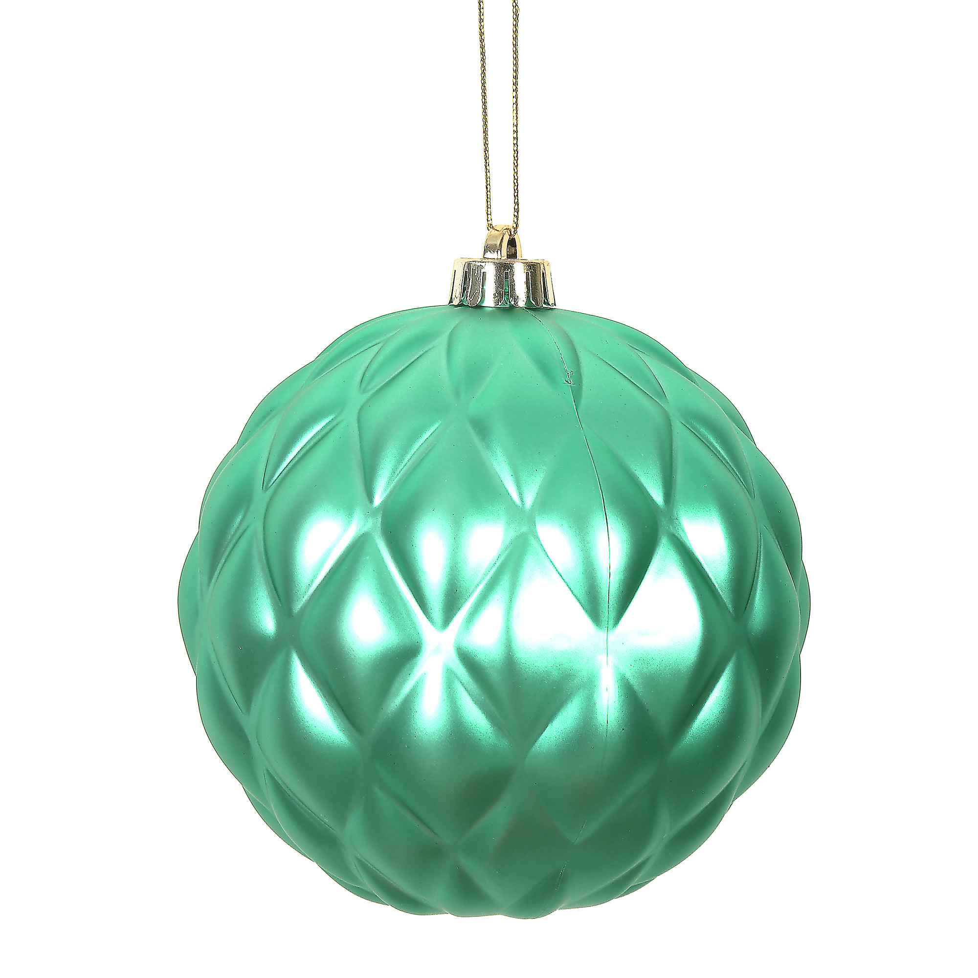 Vickerman 6" Seafoam Matte Round Pine Cone Ornament, with drilled and wired caps. Comes 4 per Bag. - image 1 of 2