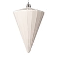 thumbnail image 1 of Vickerman 6" Shiny White Cone Ornament, 3 per bag., 1 of 1