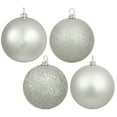 thumbnail image 1 of Vickerman 6" Silver 4-Finish Ball Ornament Assortment, 4 per Box, 1 of 5