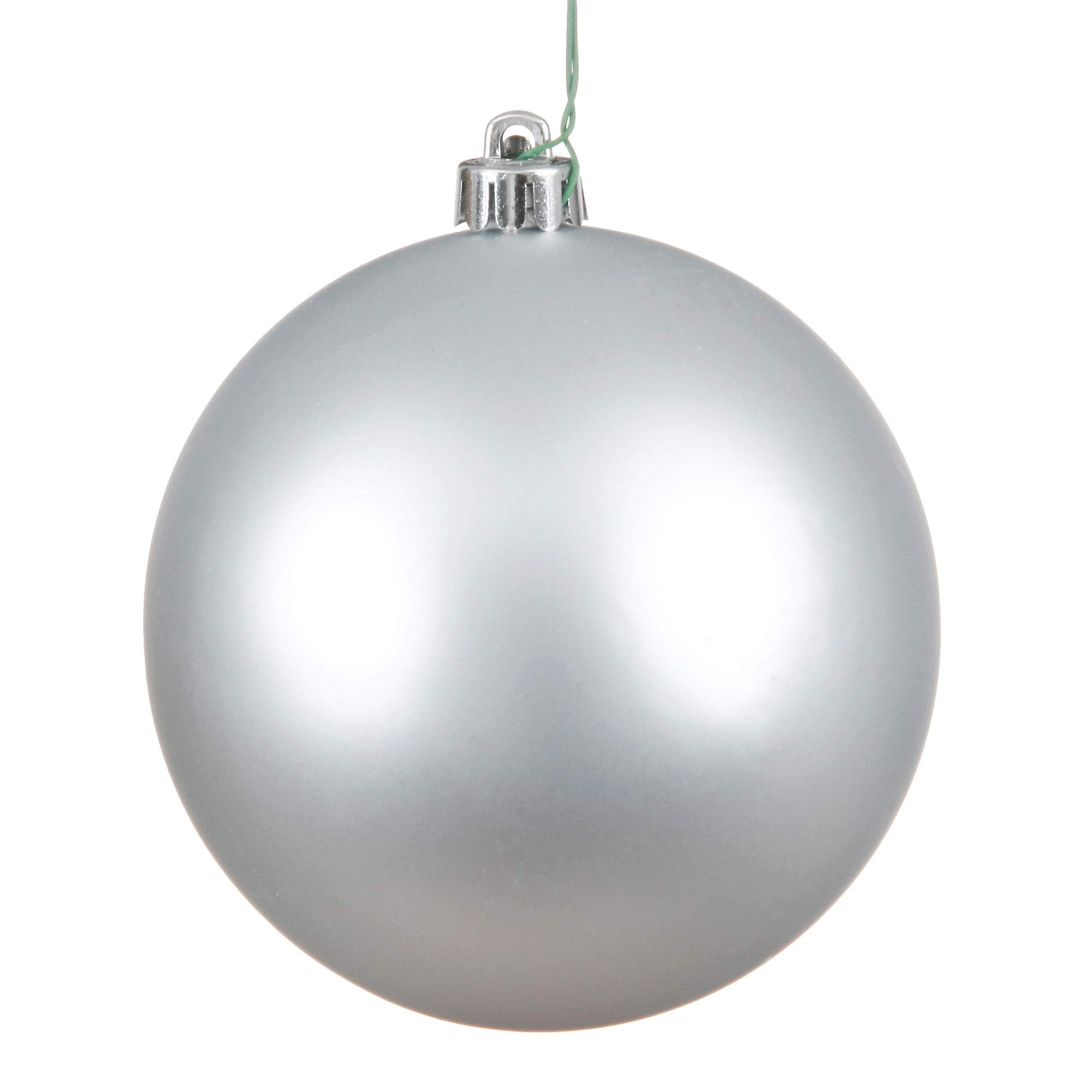 Silver Matte Shatterproof Plastic Ball Ornaments Set
