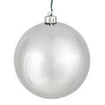thumbnail image 1 of Vickerman 6" Silver Shiny Ball Ornament, 4 per Bag, 1 of 2