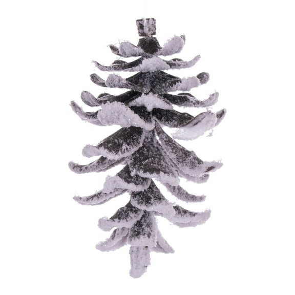 Vickerman 6" Snowy Glitter Pinecone Ornament, 3 per bag.