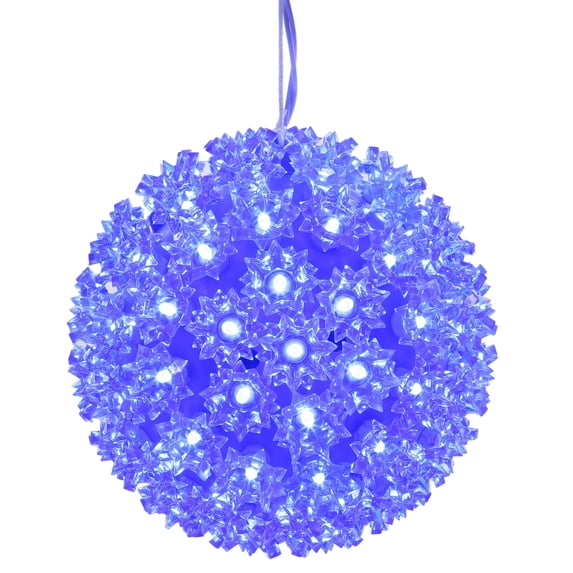 Vickerman 6" Starlight Sphere Christmas Ornament with Blue Wide Angle LED Lights