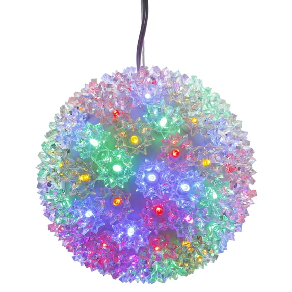 Vickerman 6" Starlight Sphere Christmas Ornament with Multi-Colored Wide Angle LED Lights