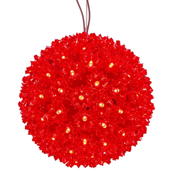 Vickerman 6" Starlight Sphere Christmas Ornament with Red Wide Angle LED Lights