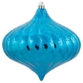 thumbnail image 1 of Vickerman 6" Turquoise Shiny Mercury Onion Ornament 4/Bg, 1 of 2