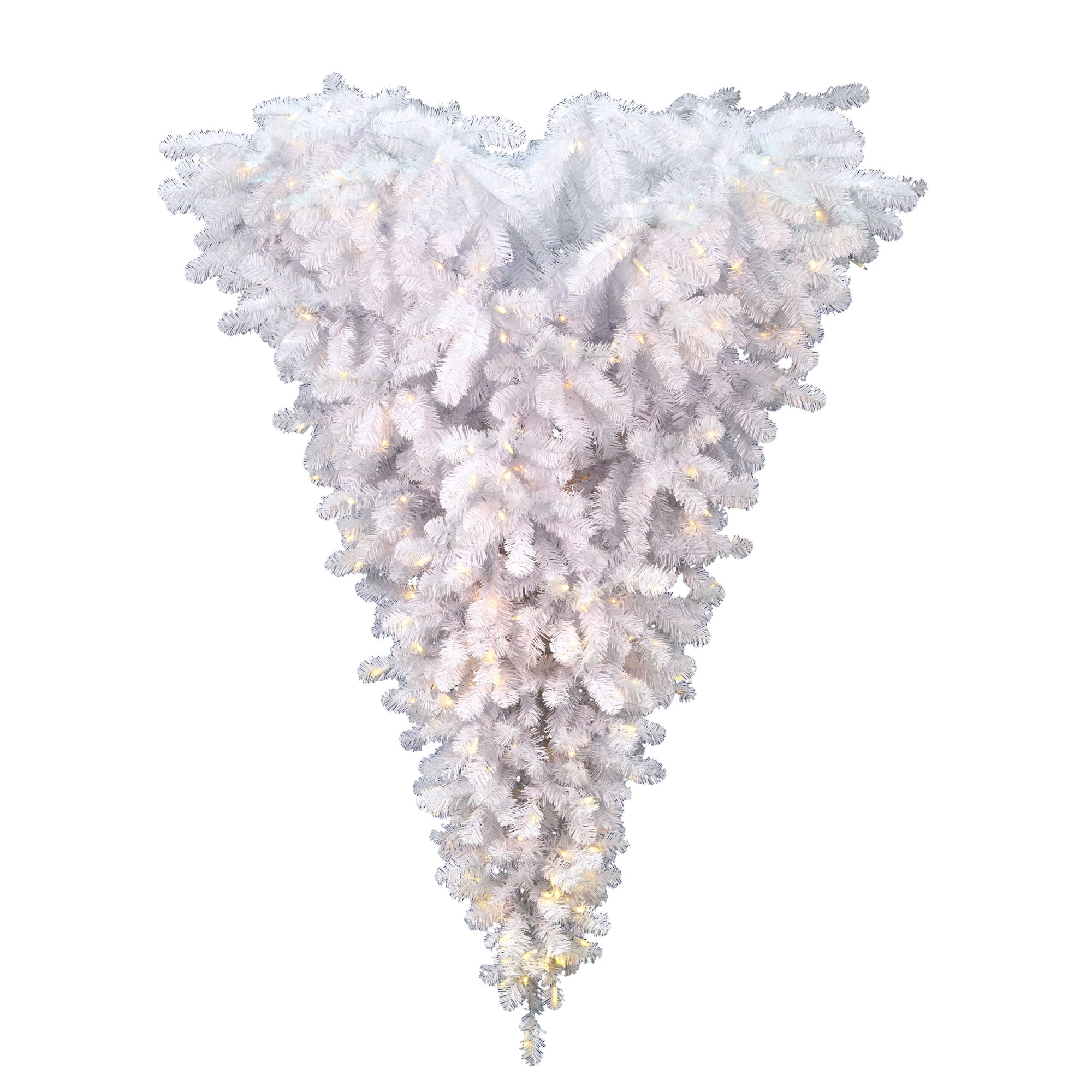 Half Upside Down 6' White Artificial Christmas Tree main image 1