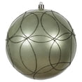 thumbnail image 1 of Vickerman 6" Wrought Iron Candy Ornament with Circle Glitter Pattern, 3 per Bag, 1 of 7