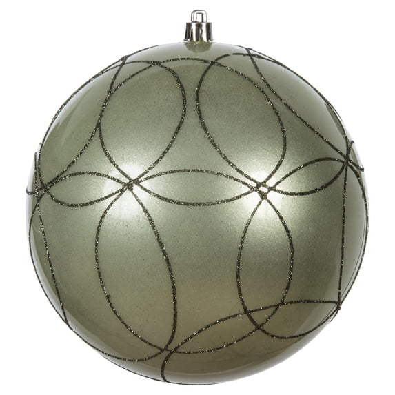 Vickerman 6" Wrought Iron Candy Ornament with Circle Glitter Pattern, 3 per Bag