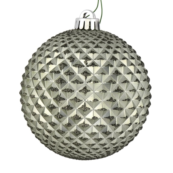 Vickerman 6" Wrought Iron Durian Glitter Ball Ornament, 4 per Bag