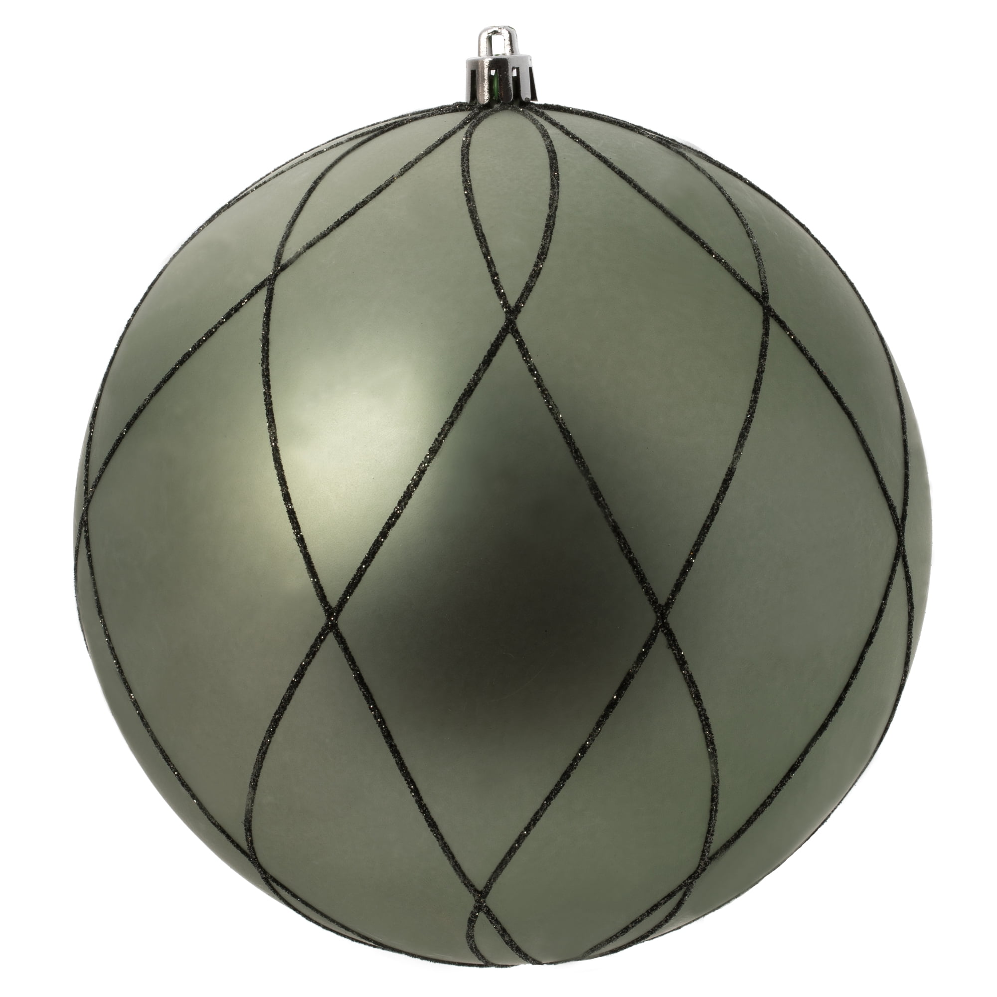 Vickerman 6" Wrought Iron Matt Glit Swirl Ball 3Bx