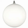 thumbnail image 1 of Vickerman MT250611W 6 in. Enamel Ball Ornament, White - 4 per Bag, 1 of 1