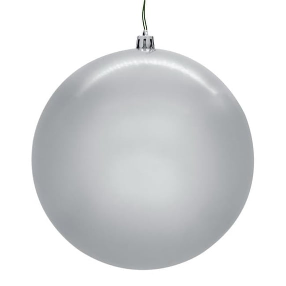 Vickerman N591507DPVL 6 in. Silver Pearl Seamless UV Drilled Christmas Ornament Ball - 4 per Box