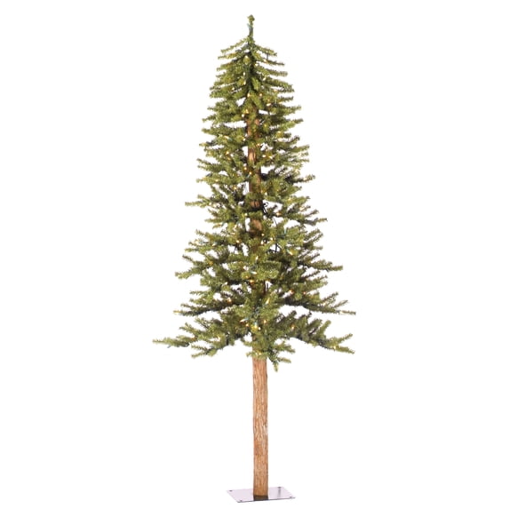 Vickerman 6' x 33" Natural Alpine Artificial Christmas Tree, Warm White LED Lights.