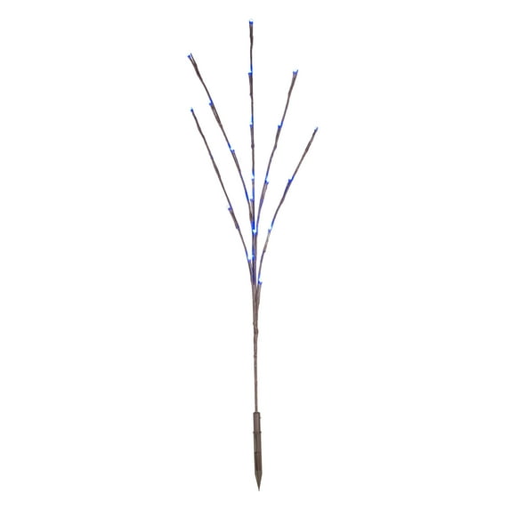 Vickerman 60 Blue Wide Angle LED Twig Light Set on Brown Wire, Pack of 3