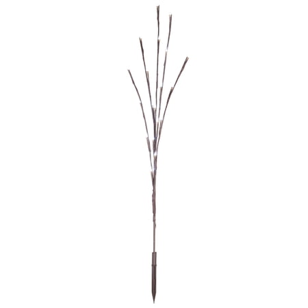 Vickerman 60 Cool White Wide Angle LED Twig Light Set on Brown Wire, Pack of 3
