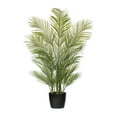 thumbnail image 1 of Vickerman 60" Green Areca Palm Plant. This is an artificial plant in a black plastic pot., 1 of 4