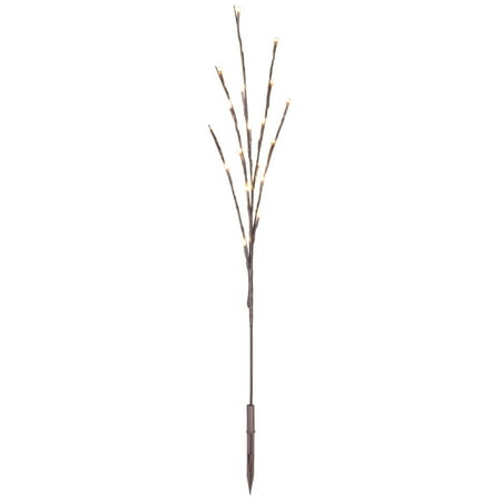 Vickerman 60 Warm White Wide Angle LED Twig Light Set on Brown Wire
