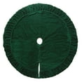 thumbnail image 1 of Vickerman 60" plush Emerald Green velvet Christmas tree skirt, 1 of 2