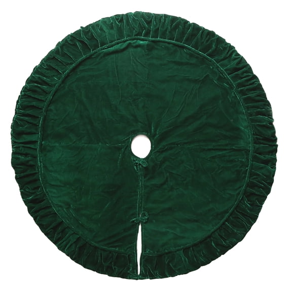 Vickerman 60" plush Emerald Green velvet Christmas tree skirt