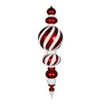 thumbnail image 1 of Vickerman 62" Jumbo Red and White Candy Finish Finial Stripe Ornament, 1 of 2